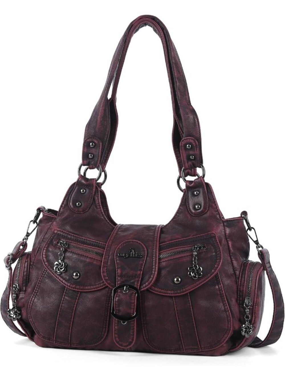 Stylish Vegan Leather Hobo Bag for Women | Roomy Tote & Crossbody Purse
